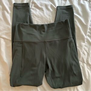 Athleta Dark Green Transcend Stash Tights